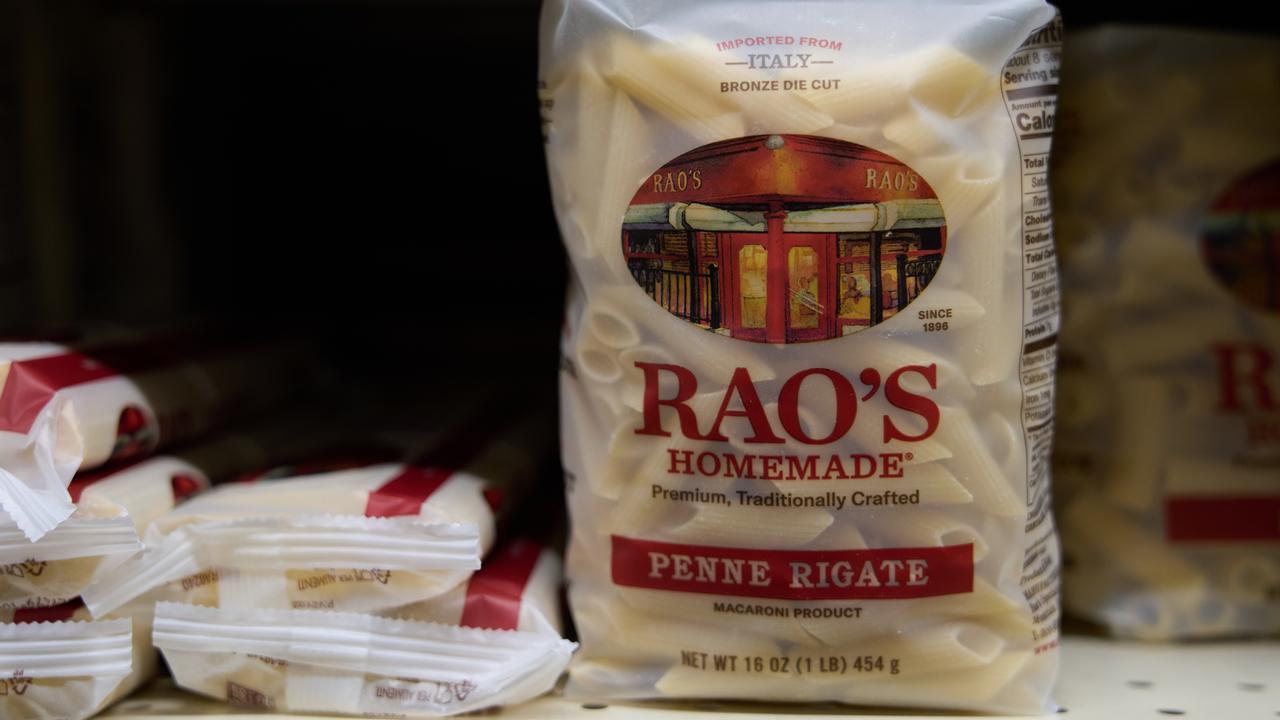 Packages of imported Italian pasta