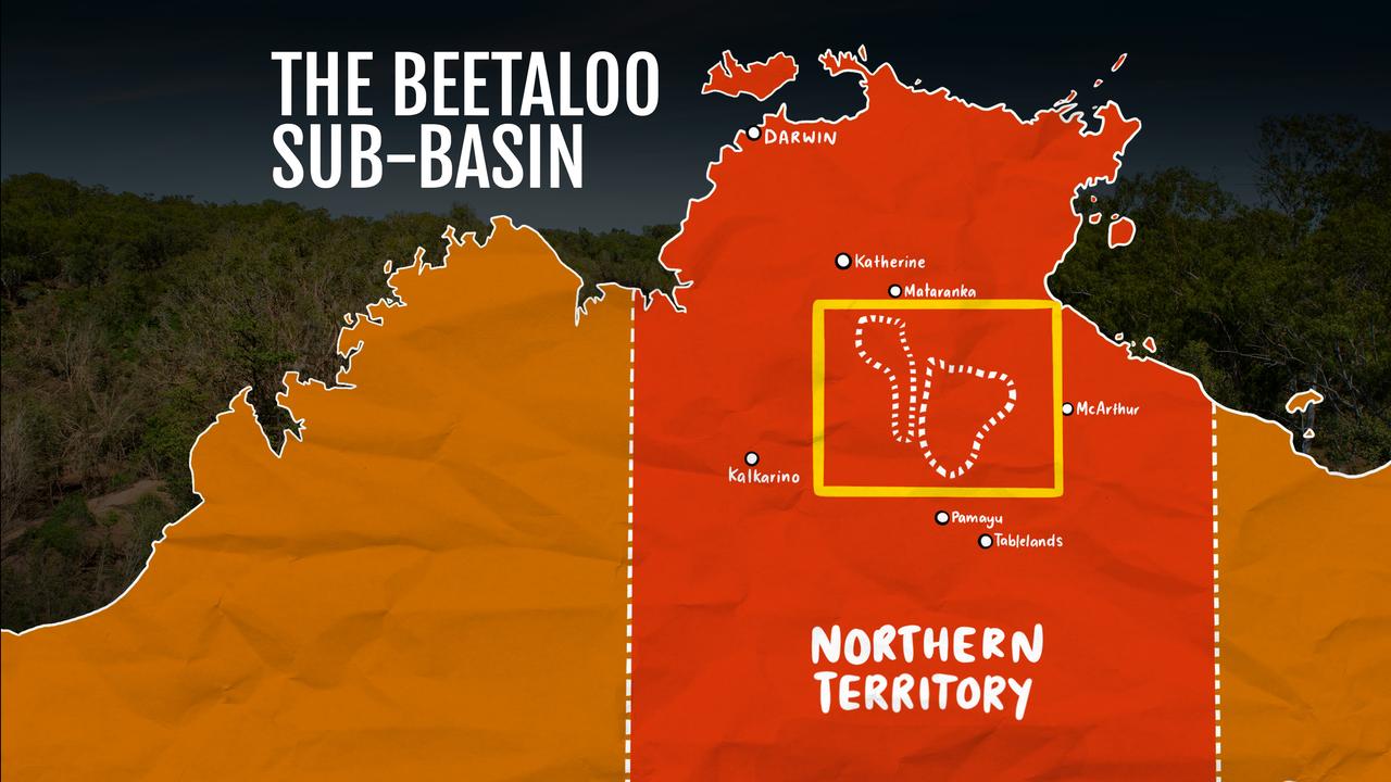A map showing the Beetaloo Basin.